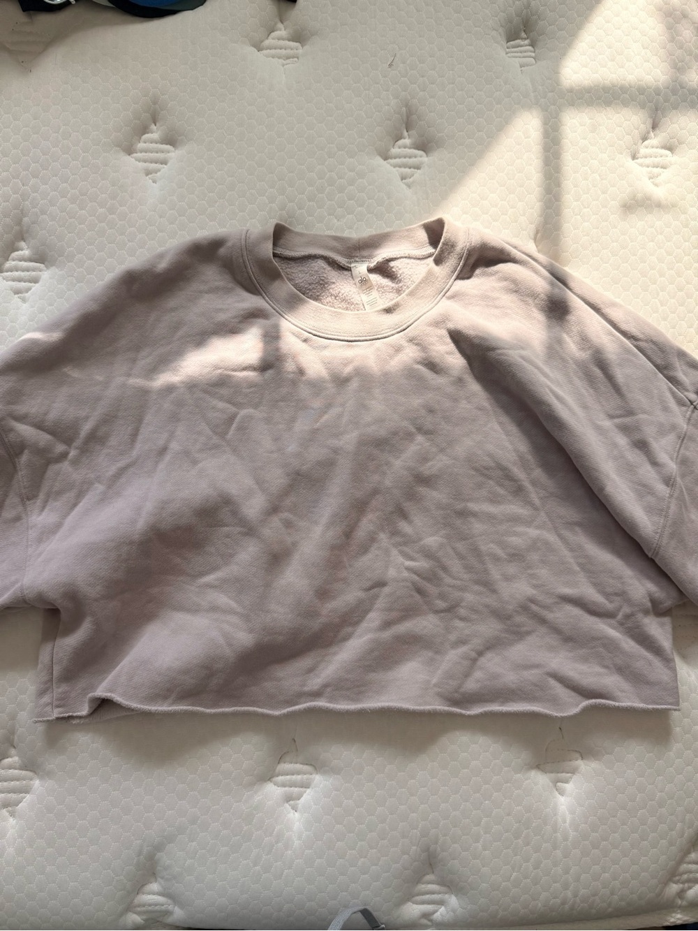 ALO Yoga Light Mauve Crewneck Sweatshirt - Pale Pink/Beige